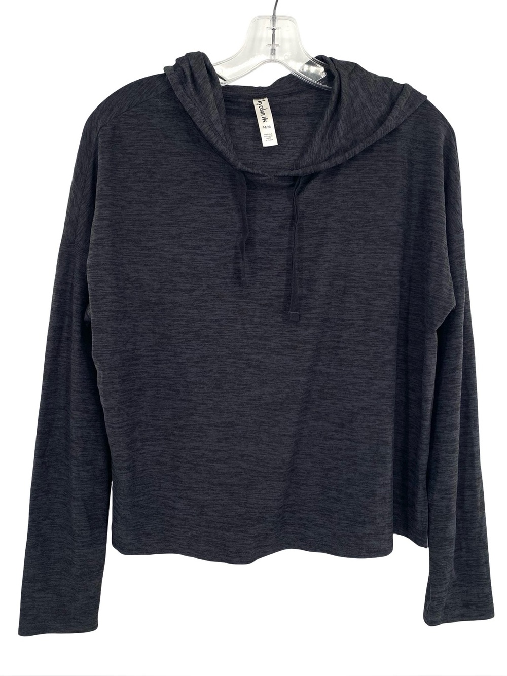 Kyodan Women’s Hooded Long Sleeve Jersey Shirt Dark Gray Size Medium